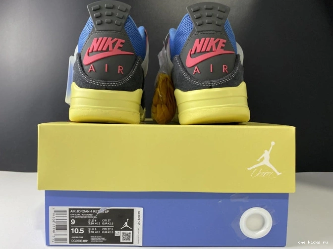 Rep Onekick JORDAN NOIR UNION AIR OFF DC9533-001 RETRO 4 0603